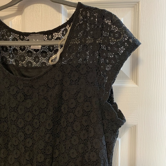 Black Peplum Dress Size 1X - Picture 3 of 6